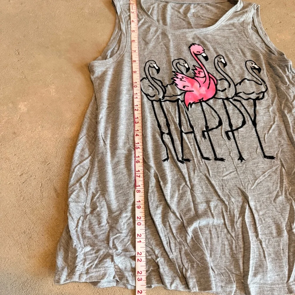 Justice Gray Tank Top with Pink Accents - Picture 5 of 6